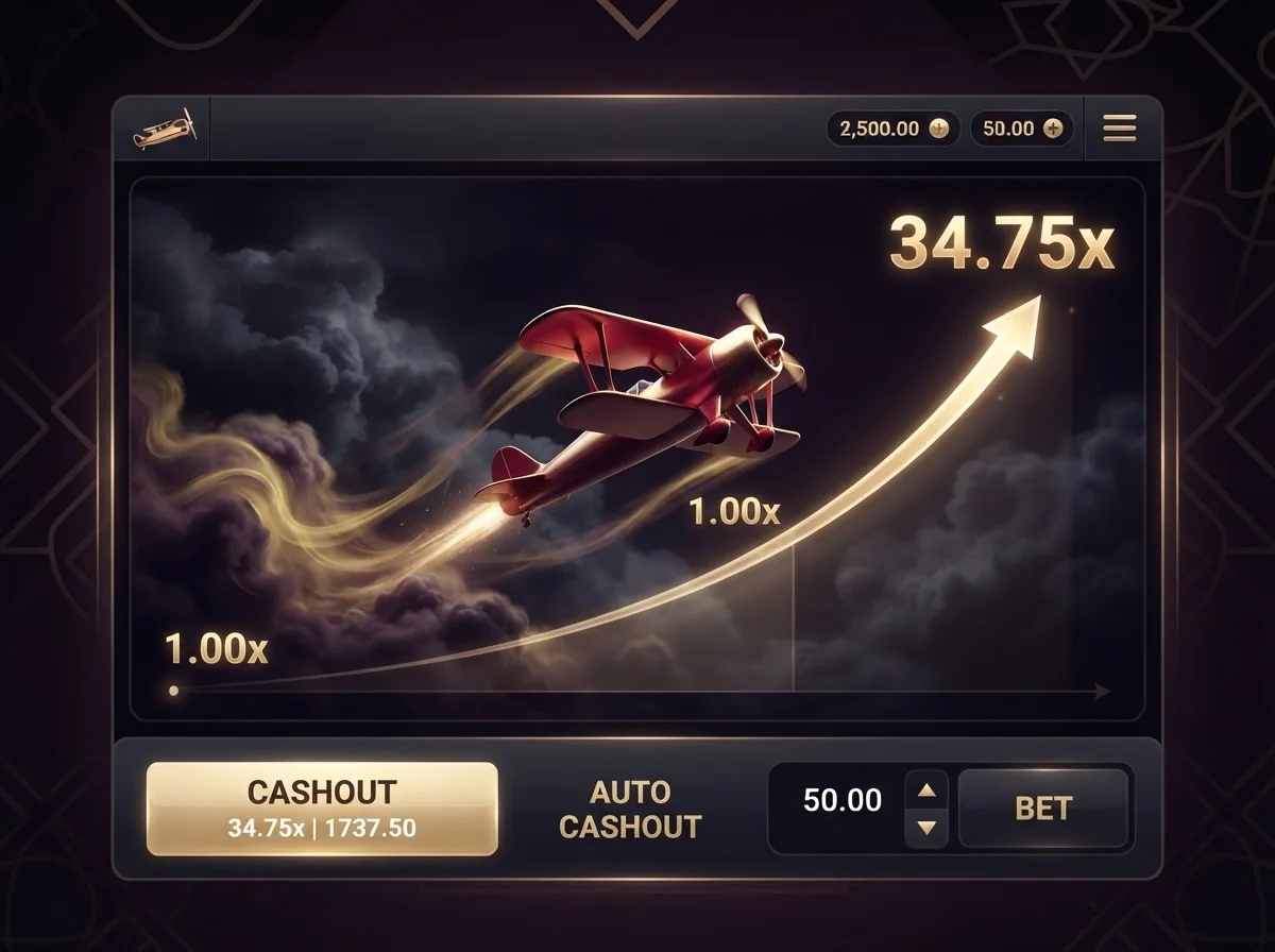 Aviator crash game at Royale 1
